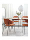 Dining Chair Set 2 Fabric Orange Kenai