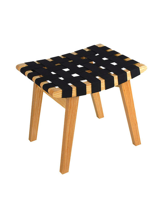 Stool For Living Room Wooden Black 50x38.5x42cm