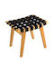 Stool For Living Room Wooden Black 50x38.5x42cm