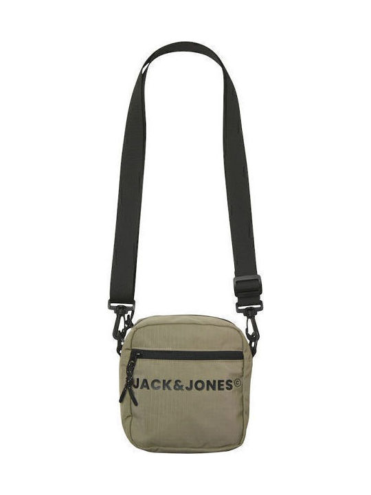 Jack & Jones Ανδρική Τσάντα Ώμου / Χιαστί Χακί