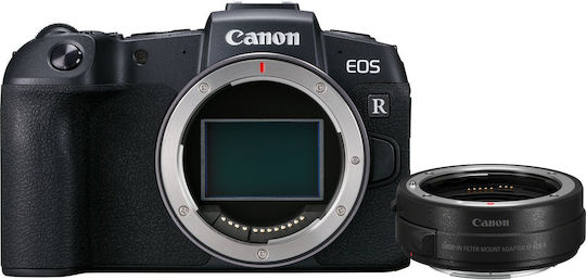 Canon EOS RP Mirrorless Φωτογραφική Μηχανή Body + EF-EOS R Adapter Μαύρη