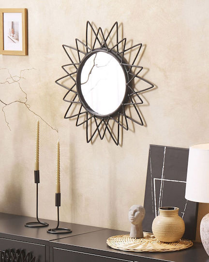 Wall Mirror 61 Cm Black Aroek