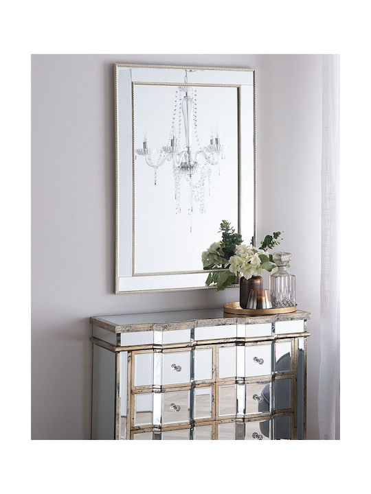 Oglindă de Perete Argintie Fenioux 90 cm