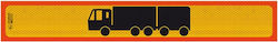Reflective Aluminum Sign for Sliding Truck 125 X 20cm P.3m.104 Gigantic 1 Piece