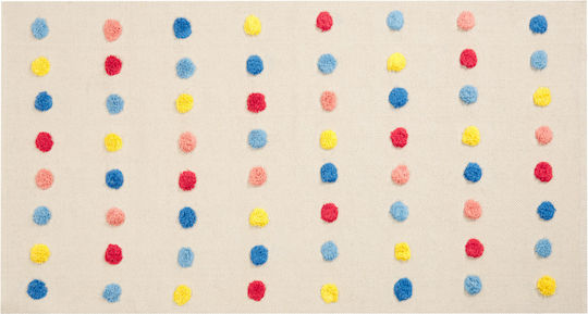 Multicolored Cotton Children's Rug 80 X 150 Cm Leles