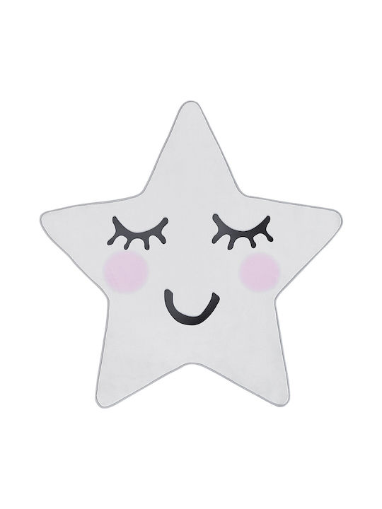 Children's Star-shaped Rug 120 X 120 Cm White Sirius