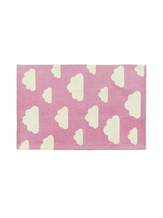 Cotton Children's Rug Cloud Motif 60 X 90 Cm Pink Gwalijar