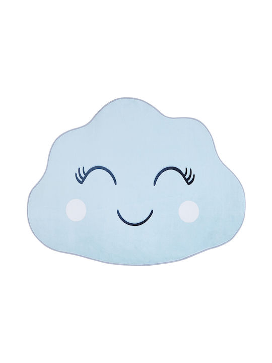 Children's Cloud-shaped Rug 90 X 120 Cm Blue Cumulus