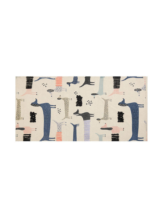 Children's Cotton Rug Dog Pattern 80 X 150 Cm Multicolored Temiaj