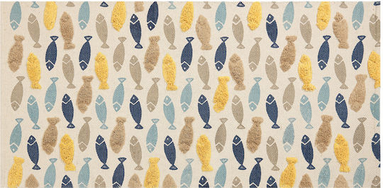 Mehrfarbiger Baumwoll-Kinderteppich Fisch 80 x 150 cm Ipuh