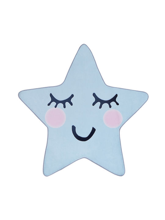 Children's Star-shaped Rug 120 X 120 Cm Blue Sirius