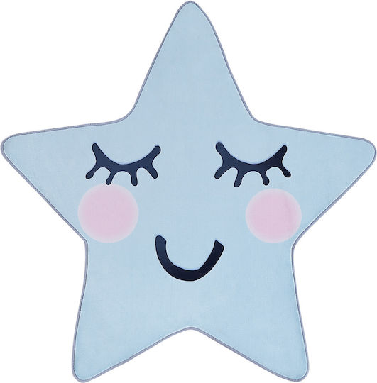 Kinderteppich in Sternform 120 x 120 cm Blau Sirius