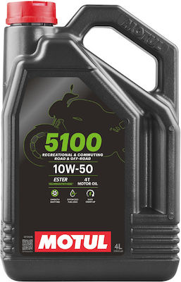 Motul 5100 Motorcycle Oil for Four-Stroke Engines 10W-50 4lt