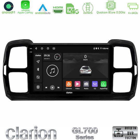 Clarion Ηχοσύστημα Αυτοκινήτου για Citroen DS5 2017-2021 (Bluetooth/USB/WiFi/GPS/Apple-Carplay/Android-Auto)