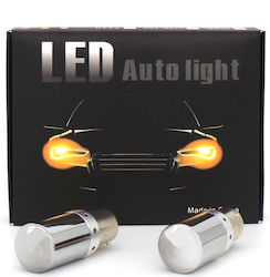 Led Bulbs 2x Py21w Bau15s 12-24v Canbus Orange Premium