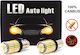 LED крушки 2x P21w Ba15s 12-24v Canbus оранжеви Premium