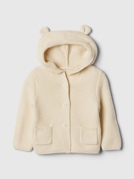 Kids Cardigan with Hood French vanilla
