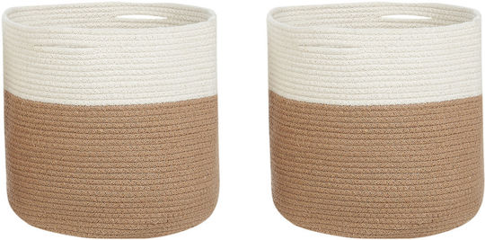 Beliani Комплект декоративни кошници Beige 2бр