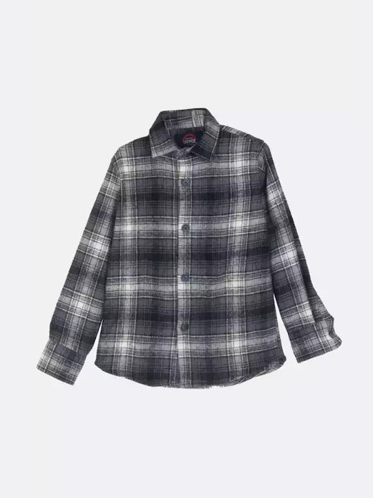 Joyce Kids Checked Shirt White