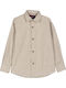 Kinder Einfarbig Hemd Langarm Beige