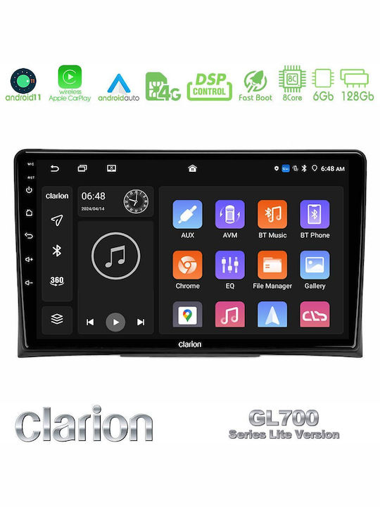 Clarion Car Audio System for Volkswagen Transporter / Golf 2003-2015 (Bluetooth/USB/WiFi/GPS/Apple-Carplay/Android-Auto) with Touch Screen 9"