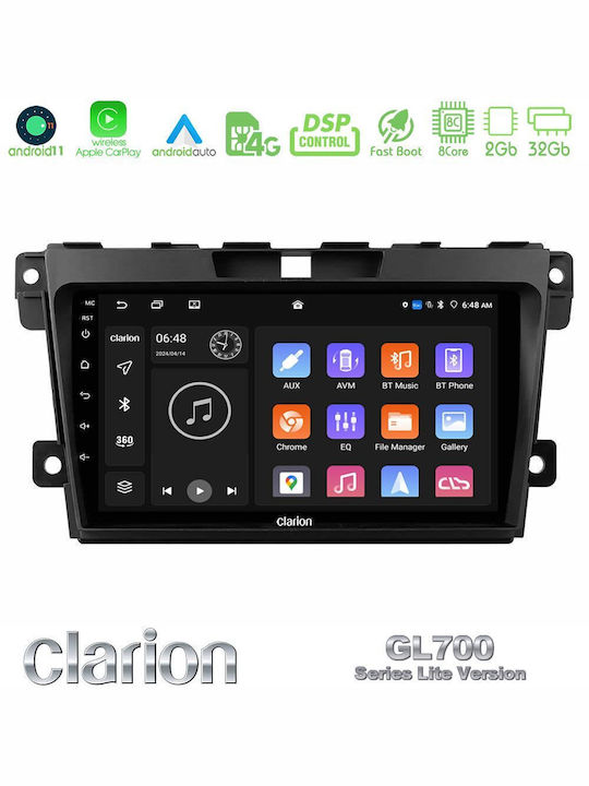 Clarion Car Audio System for Mazda CX-7 2007-2011 (Bluetooth/USB/WiFi/GPS/Apple-Carplay/Android-Auto) with Touch Screen 9"