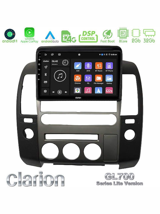 Clarion Ηχοσύστημα Αυτοκινήτου για Nissan Navara / Pathfinder 2006-2012 (Bluetooth/USB/WiFi/GPS/Apple-Carplay/Android-Auto) με Οθόνη Αφής 9"