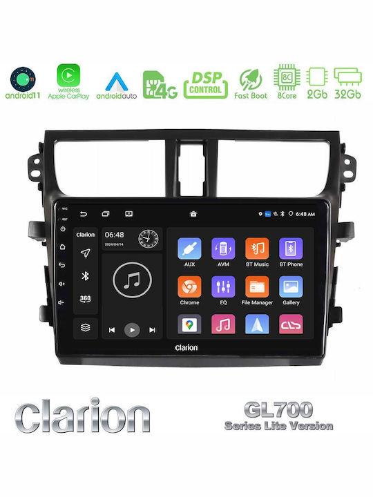Clarion Auto-Audiosystem für Suzuki Celerio 2014-2020 Bluetooth USB Eingebautes Wi-Fi GPS Apple CarPlay Android Auto mit 9 Zoll Touchscreen