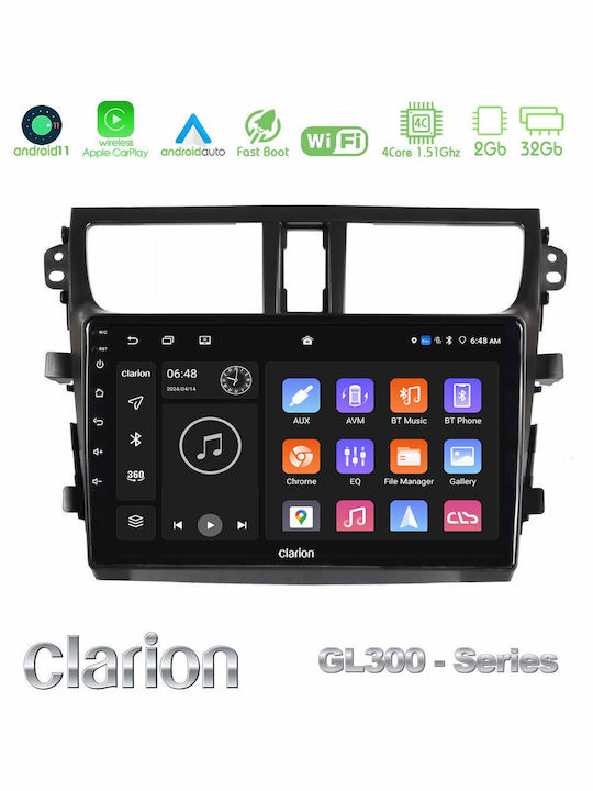 Clarion Ηχοσύστημα Αυτοκινήτου για Suzuki Celerio 2014-2020 (Bluetooth/USB/AUX/WiFi/GPS/Apple-Carplay/Android-Auto) με Οθόνη Αφής 9"