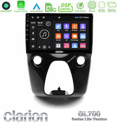 Clarion Car Audio System for Peugeot 108 / 107 Toyota Aygo Citroen C1 (Bluetooth/USB/WiFi/GPS/Apple-Carplay/Android-Auto) with Touch Screen 10"