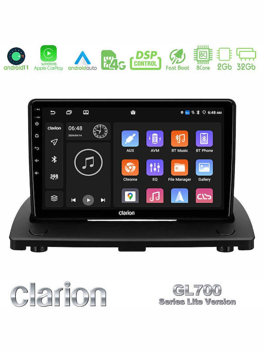 Clarion Sistem Audio Auto pentru Volvo XC 90 - XC 90 2006-2014 (Bluetooth/USB/WiFi/GPS/Apple-Carplay/Android-Auto) cu Ecran Tactil 9"