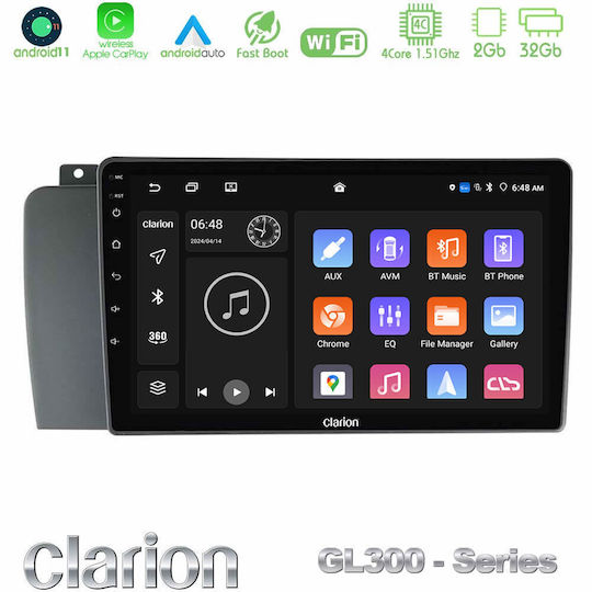 Clarion Ηχοσύστημα Αυτοκινήτου για Volvo S60 2004-2009 (Bluetooth/USB/AUX/WiFi/GPS/Apple-Carplay/Android-Auto) με Οθόνη Αφής 9"