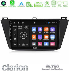 Clarion Car-Audiosystem für Volkswagen Tiguan 2016-2022 (Bluetooth/USB/WiFi/GPS/Apple-Carplay/Android-Auto)