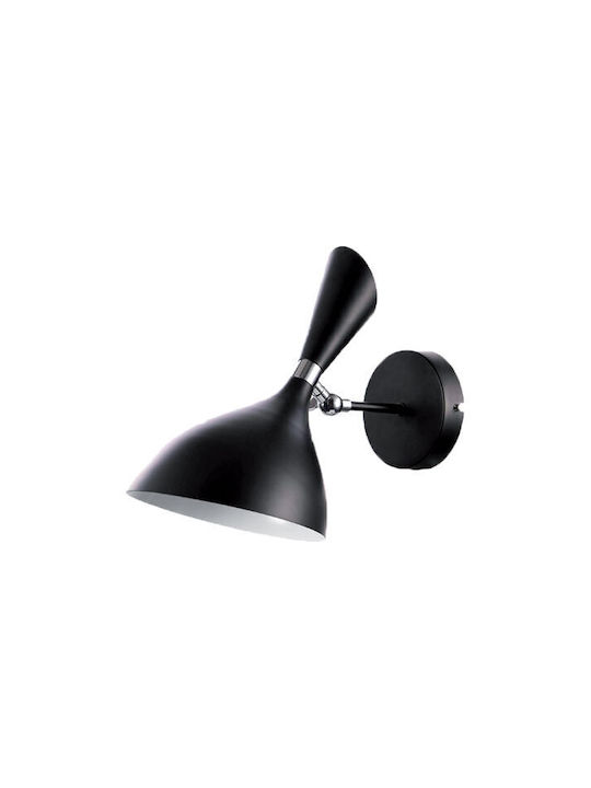 Elmark Lamp Wall with Socket E14 Black 37cm