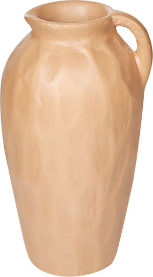 Beliani Dekorative Keramikvase Orange