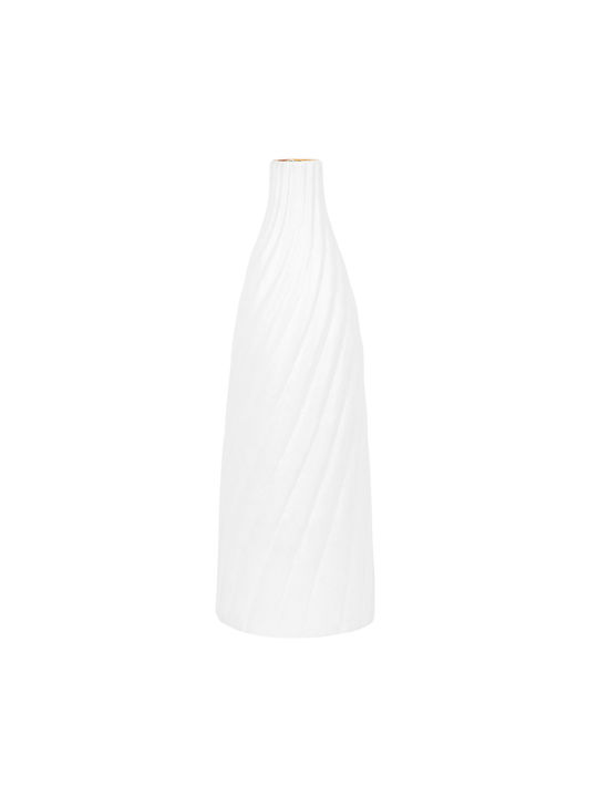 Beliani Decorative Vase White