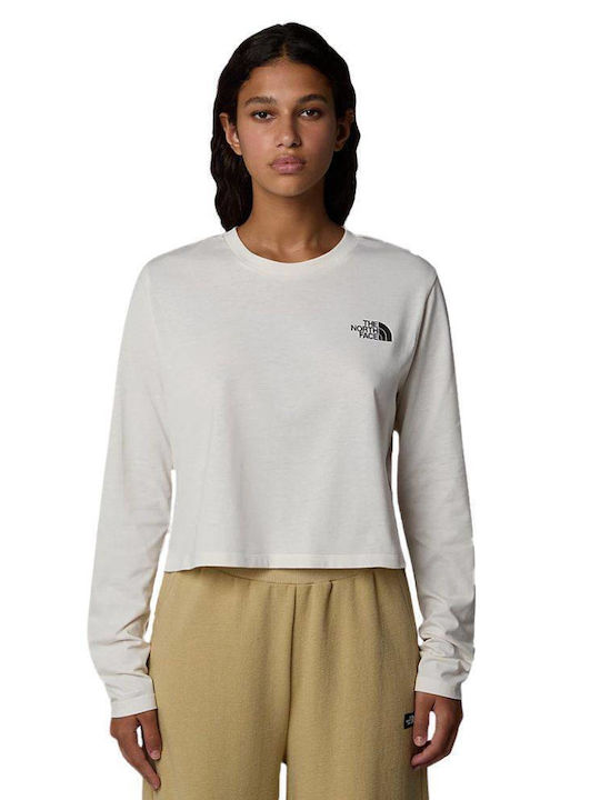 Γυναικείο Crop Top Βαμβακερό Μακρυμάνικο Neutral