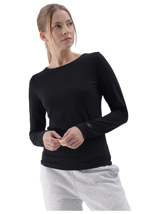 Bluza Damă Sport Mânecă Lungă Neagră