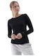Bluza Damă Sport Mânecă Lungă Neagră