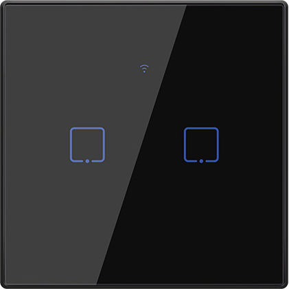 Elmark Comutator De Perete Electric Tactil Wi-Fi Dublu Alb