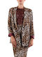 Elisabetta Franchi Women's Double Breasted Blazer Brown, Beige