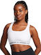Crossback Mid Bra Women's Bra without Padding White