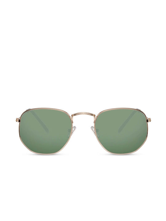 LimeShade Ochelari de soare cu Aur Din metal Rame și Verde Lentilă LS2409