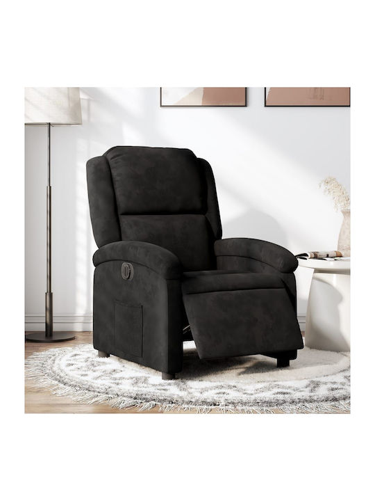 Relax Armchair with Footstool Black 71x86.5x99.5cm