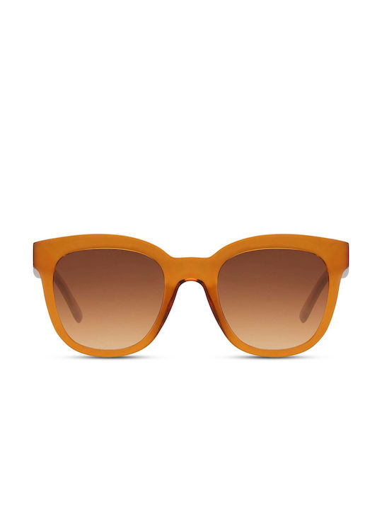 LimeShade Women's Sunglasses with Orange Plastic Frame and Brown Gradient Lens LS6840