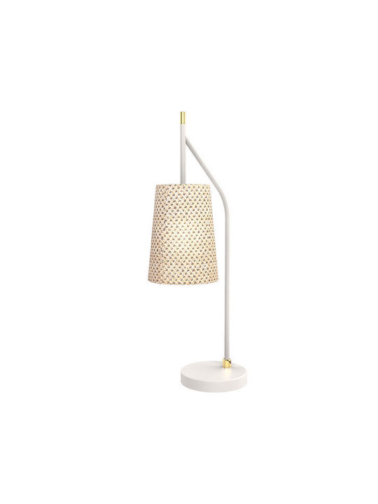 Elmark Metal Table Lamp for Socket E14 with White Shade and Base