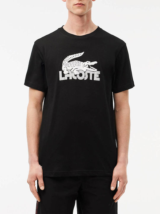 Lacoste T-shirt Bărbătesc cu Mânecă Scurtă Black