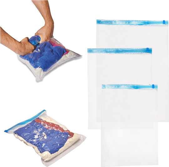 ikonka Plastic Storage Bag for Bags / Clothes Airtight and with Vacuum 9pcs ikonka Plastic Storage Bag for Bags / Clothes Airtight and with Vacuum 9pcs