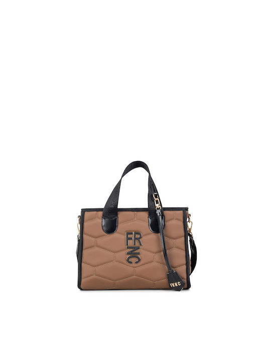 FRNC Damen Tasche Shopper Braun