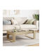 Rectangular Central Glass Coffee Table Sonoma Oak M90xW53xH30cm